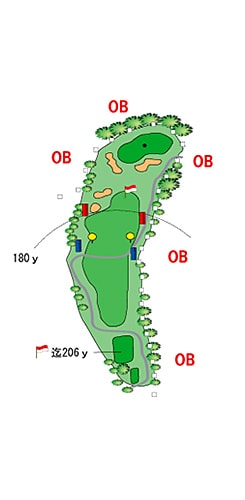 OUTコース HOLE 07 / Par 4