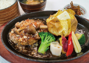 鉄板焼ハンバーグ膳
