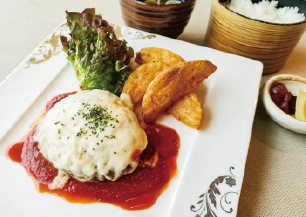 トマトチーズハンバーグ膳